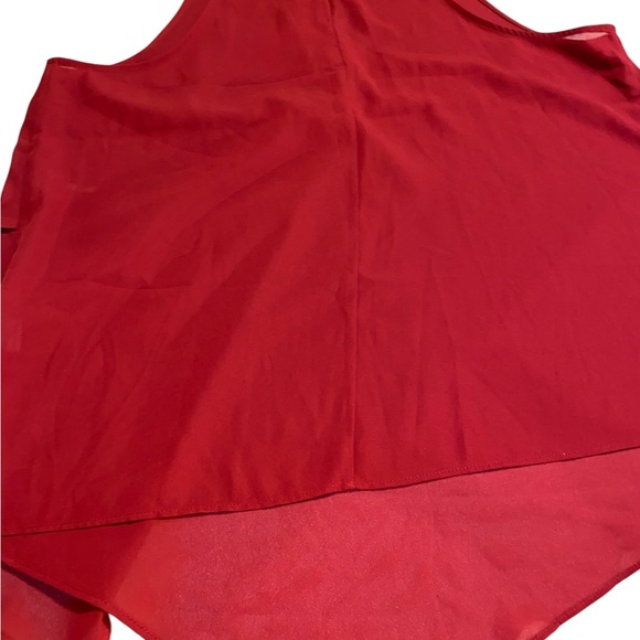 Women’s sz Large red handkerchief hem tank by New York & Co nwt’s - Picture 2 of 8